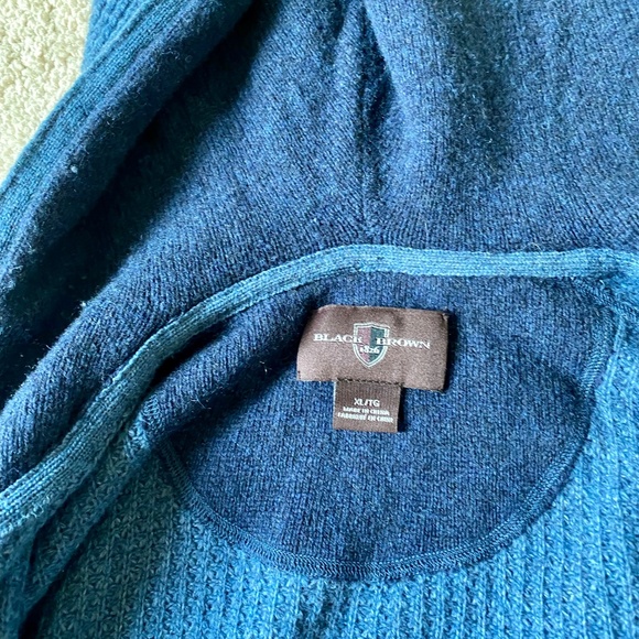 Mens Zippered Sweater With Elbow Patches - Picture 2 of 4